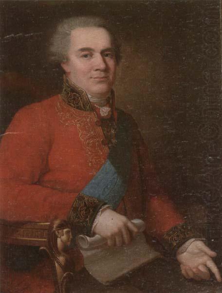 unknow artist Portrait of a nobleman,half-length,seated,wearing a red tunic and the badge,star and sash of the order of the white eagle of poland china oil painting image